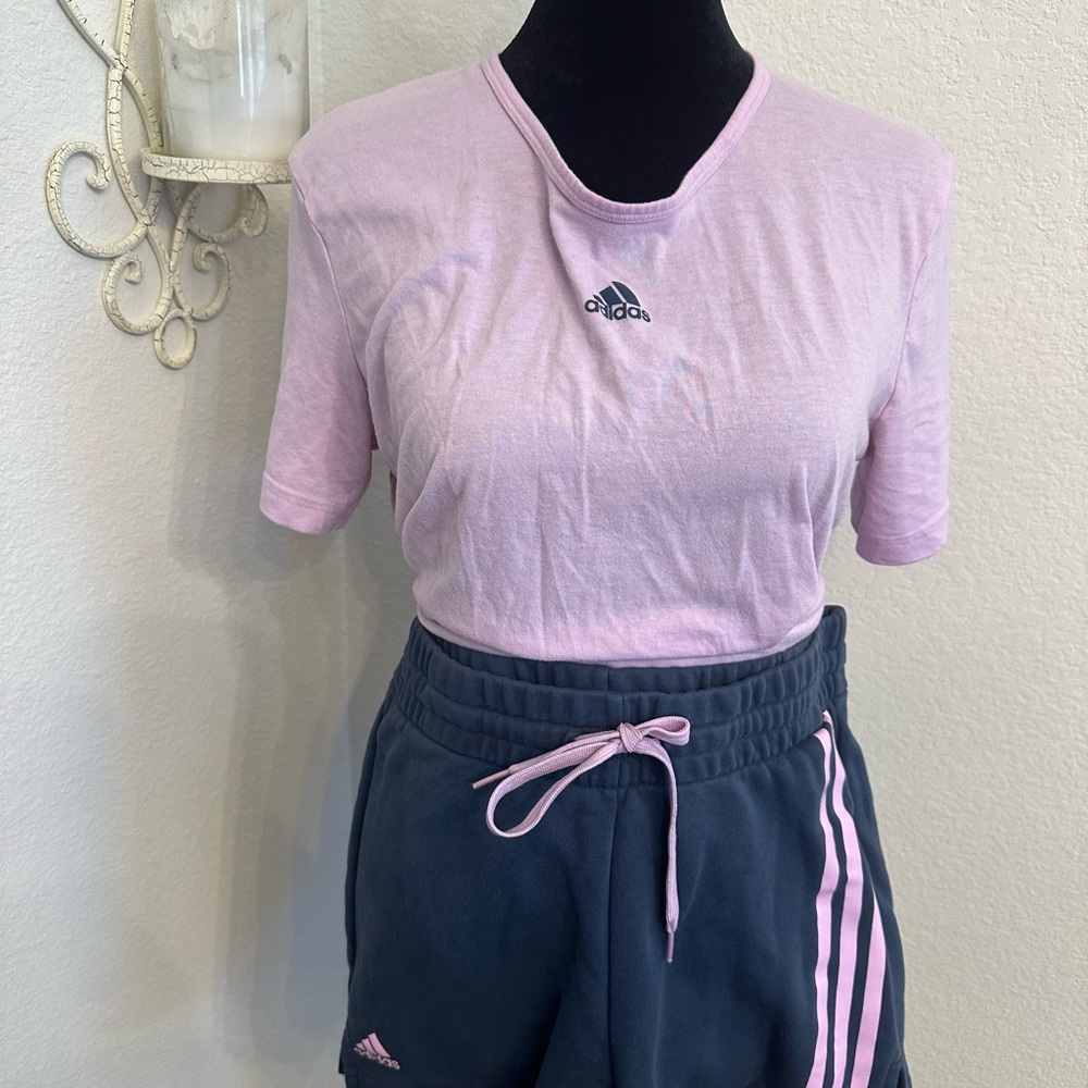 Adidas Lilac & Navy Activewear Set w/Drawstring